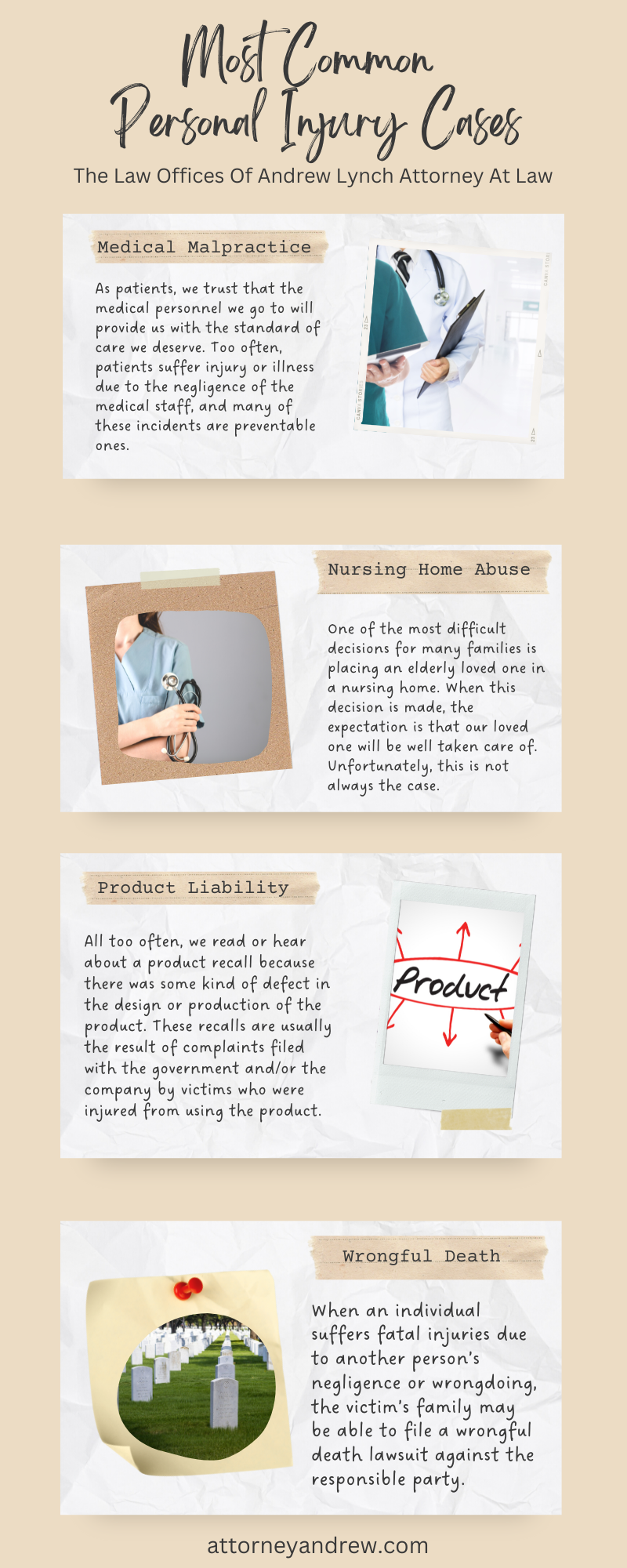 Most Common Personal Injury Cases Infographic