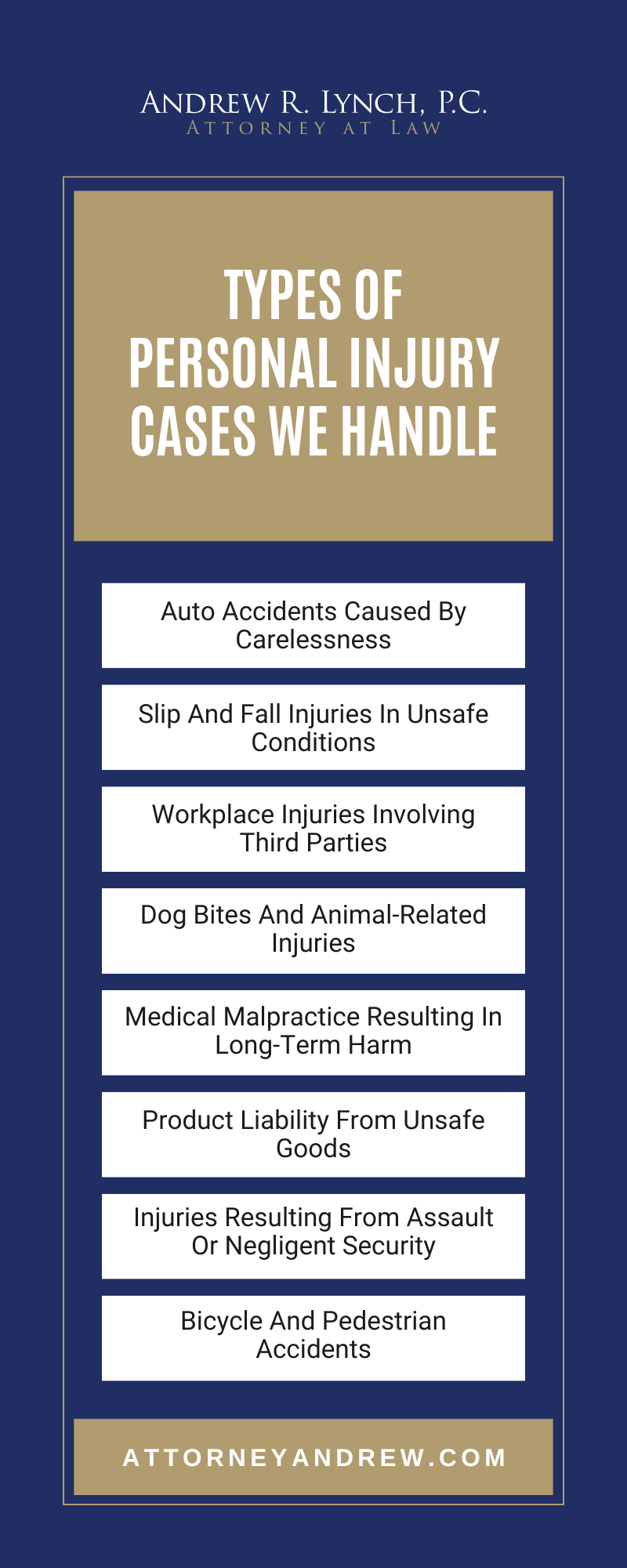 Types Of Personal Injury Cases We Handle Infographic