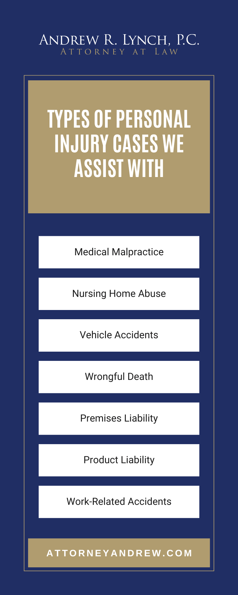 Types Of Personal Injury Cases We Assist With Infographic